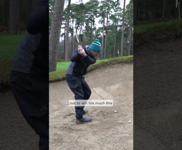 Why aiming straight in a bunker is so important!  #golf #release3 #dangrievegolf