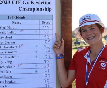 CUHS Freshman Asterisk Talley - Central Section Girls Golf Champion - October 30, 2023