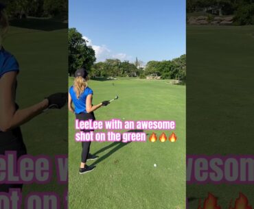 LeeLee with an awesome shot on the green 🔥🔥🔥#golfgirl #golf #golfer #golflife #golfing #golflove