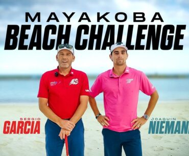 Insane Beach Shot Challenge with LIV Golf players | LIV Challenge Series