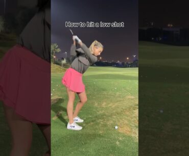 HOW TO hit the Golf Ball LOW #golf #golftip #ballflight #stinger #golfgirl #golftechnique