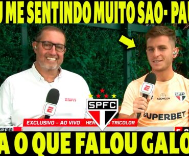 "ESTOU ME SENTINDO MUITO SÃO-PAULINO" OLHA O QUE GALOPPO FALOU NA ENTREVISTA