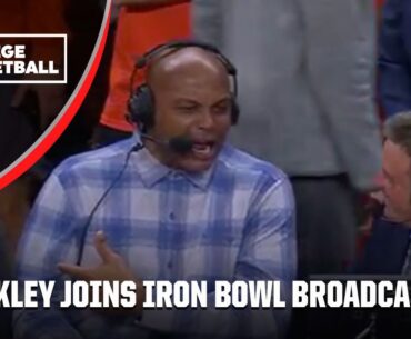 Charles Barkley JOINS THE BOOTH in the Iron Bowl of basketball 🎙️ | ESPN College Basketball