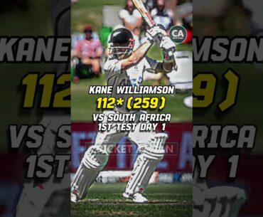 Kane Williamson Century 112* Runs highlights New Zealand vs South Africa 1st Test Day 1 today SA NZ