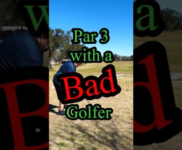 My heart skipped a beat on this par 3! #golf #golfing #golfshorts #golfswing #shorts