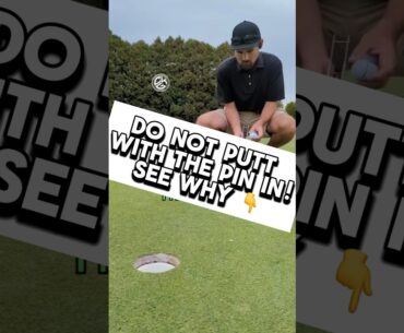Pin out vs in! Watch and see the results! #golflesson #golftips #golf #golfputting