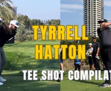 Tyrrell Hatton Tee Shot Compilation | Dubai Desert Classic #golf #golfswing