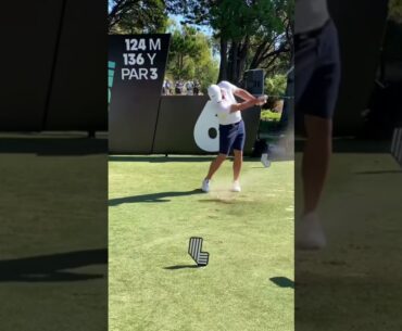 Liv Golf Adelaide 6th hole 2023 Pat Perez, Brooks Koepka and Louise Oosthuizen