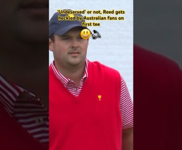 Patrick Reed gets heckled by Australian fans #golf  #short