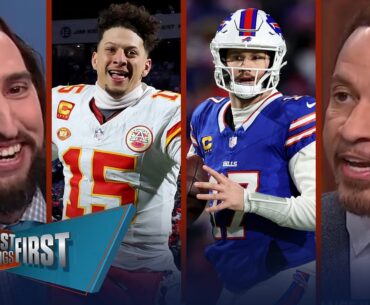 Chiefs advance to AFC Title Game, Bills lose, Mahomes outduels Allen | NFL | FIRST THINGS FIRST