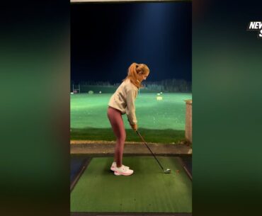 Man slammed after unwittingly attempting to correct pro female golfer’s swing
