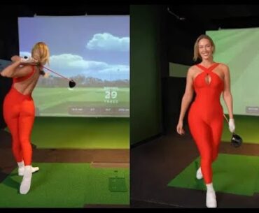 Paige Spiranac stuns fans with exceptional golf skills while donning flawless 'Sunday Red' outfit #g