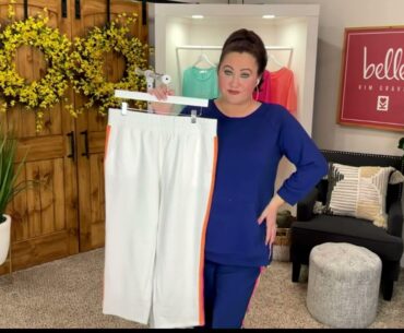 Belle Beach by Kim Gravel French Terry Crop Pants on QVC