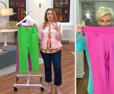 Belle by Kim Gravel Pearls Just Wanna Have Fun Ponte Pant on QVC