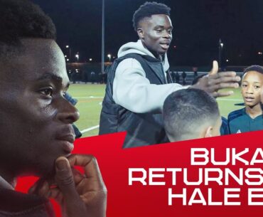 Bukayo Saka makes emotional return to Hale End ❤️