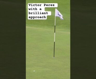 Victor Perez with a brilliant approach into the final hole in the 2021 #dunhilllinks