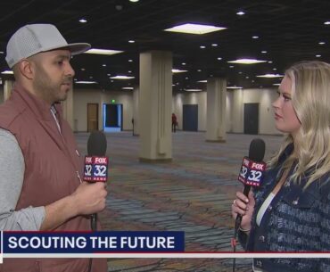 Fox 32's Cassie Carlson interviews Bears assistant GM Ian Cunningham before NFL Combine