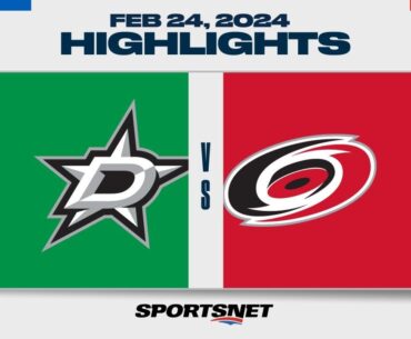 NHL Highlights | Stars vs. Hurricanes - February 24, 2024