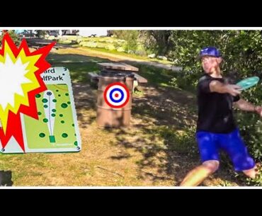 Pro Disc Golfers Accidently Smacking Tee Signs, Poles, Etc. With Their Discs (Compilation)