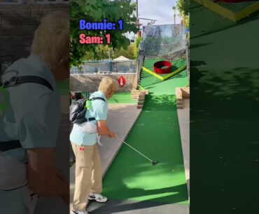 Grandma Plays Ski Ball Mini Golf!!