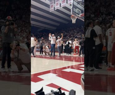 Justin Thomas and Trey Mullinax getting recognized at Saturday’s game in Coleman Coliseum. #Shorts