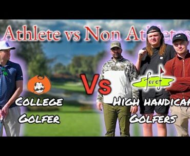 Can 3 everyday golfers beat a college golfer? (match play)
