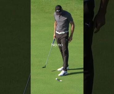 Alvaro Quiros weird pop out putt #shorts #golf
