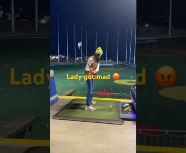 Lady got mad 😡at us for hitting over the net at Top Golf