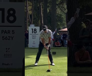 Hideki Matsuyama driver swing face on #golf #golfswing #hidekimatsuyama #pgatour