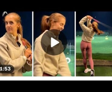 video goes viral of man trying to explain golf to female golf pro