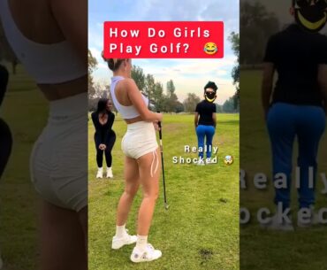 How Do Girls Play Golf? 😂 Comedy Video #shorts #funny #comedy #couple #funnyshorts #fyp
