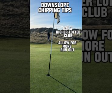 Downslope chipping tips #golf #golftips #shortgame #chipping #downslope