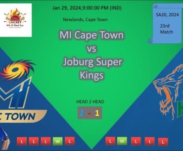 MICT vs JSK, 23rd Match Preview | SA t20 league | prediction | pitch report | All Records