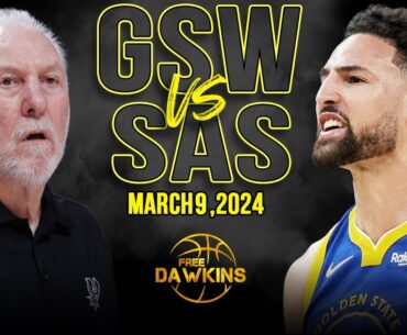 Golden State Warriors vs San Antonio Spurs Full Game Highlights | March 9, 2024 | FreeDawkins