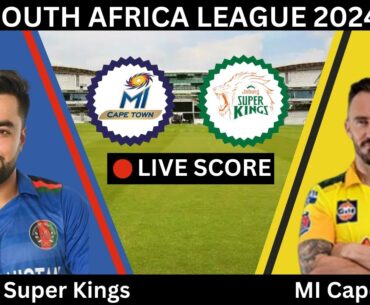 Live:Joburg Super Kings vs MI Cape Town South Africa T20 league|3RD MATCH 2024|PC vs PR  Live Score