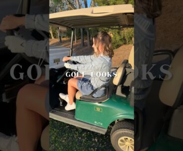 Womens golf outfits for spring 🦋☁️🌞🪻#shorts #golfstyle #golfgirl #ootd