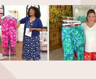 Belle by Kim Gravel Perfect Pique Fresh Picked Floral Capri on QVC