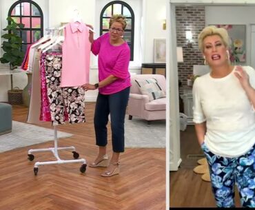 Belle by Kim Gravel Perfect Pique Fresh Picked Floral Capri on QVC