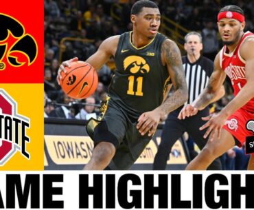 Ohio State vs Iowa Highlights | NCAA Men's Basketball | 2024 College Basketball