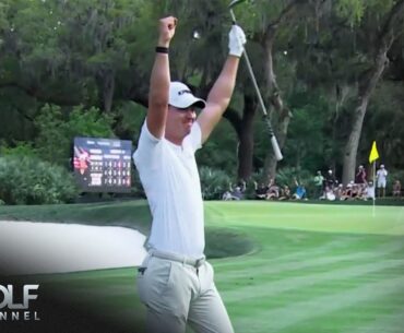 Maverick McNealy jars one-hop birdie on tough No. 14 | The Players Championship | Golf Channel