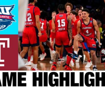 Florida Atlantic vs Temple Highlights | NCAA Men's Basketball | 2024 College Basketball