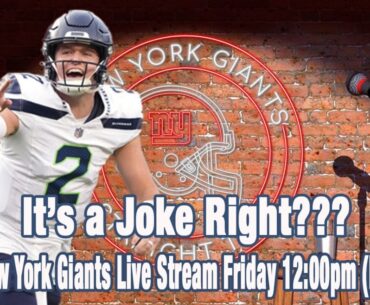 New York Giants FRIDAY Live Stream 12pm (EST)! Giants Comedy Hour! Lock coming to compete!