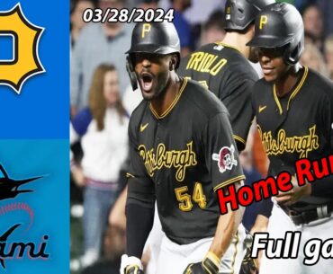 Pittsburgh Pirates vs Miami Marlins FULL Game Mar 28, 2024 | MLB Opening day | 2024 MLB Season