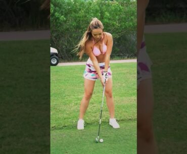 Amazing Golf Swing you need to see | Golf Girl awesome swing | Golf shorts | Clare loves