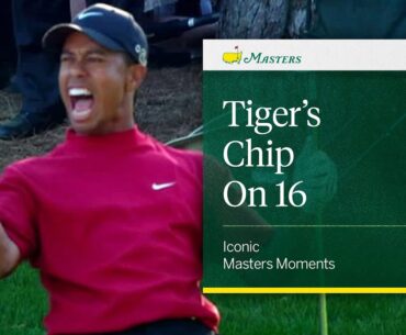 Tiger Woods' Chip on 16 | Iconic Masters Moments