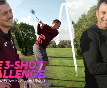 'MY LEGS ARE SHAKING!' 😅 Can James Ward-Prowse beat a PRO GOLFER? | The 3-Shot Challenge