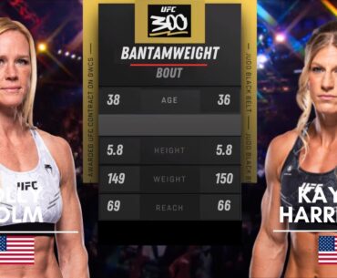 Holly Holm vs Kayla Harrison Full Fight | UFC 300