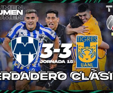 Resumen y goles | Monterrey 3-3 Tigres | CL2024 - Liga Mx J15 | TUDN