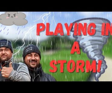 Playing golf in a STORM #golf