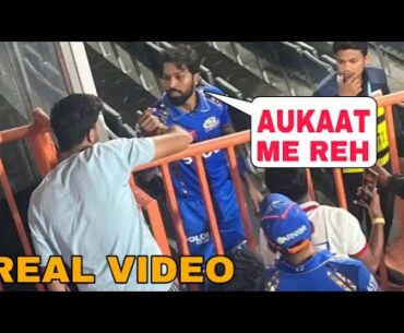 Huge Drama Hardik pandya Miss Behave with fans Who were Chanting chapri chapri During liva match